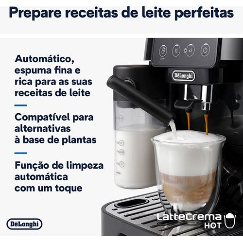 Máquina de Café Automática com Moinho Integrado De’Longhi Magnifica Start Milk ECAM220.60.B - Preta For Cheap