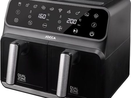 Fritadeira Sem Óleo Jocca Dual Digital 4L + 4L - Preta   Prateada Online Hot Sale