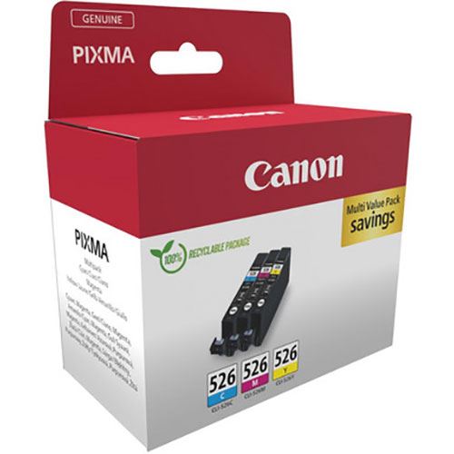 Multi-Pack Tinteiros Canon CLI-526  - Turquesa | Magenta | Amarelo Online Hot Sale