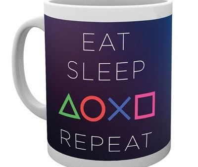 Caneca Playstation - Eat Sleep Repeat For Sale