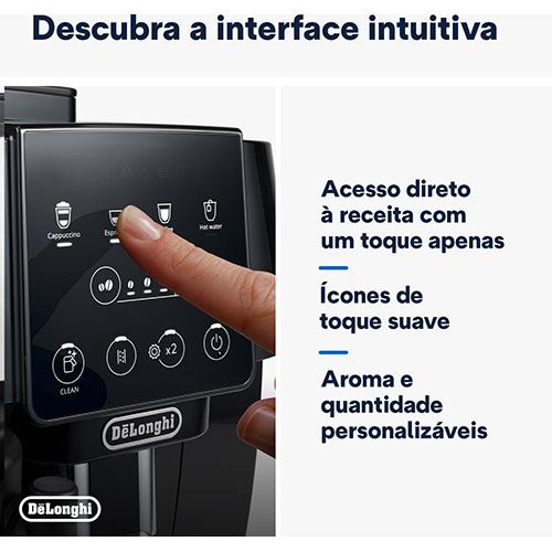 Máquina de Café Automática com Moinho Integrado De’Longhi Magnifica Start Milk ECAM220.60.B - Preta For Cheap