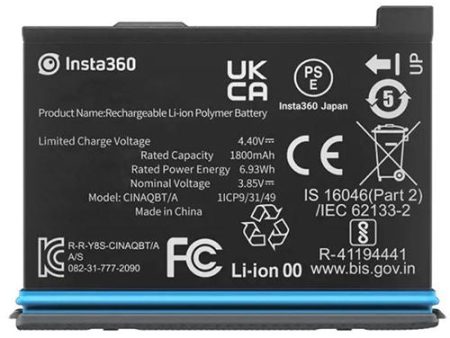 Bateria Recarregável para Insta360 X3 - 1800 mAh Hot on Sale