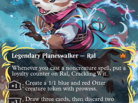 Ral, Crackling Wit (Borderless) (Raised Foil) [Bloomburrow] Sale