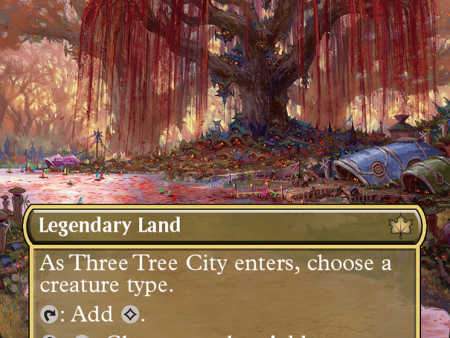 Three Tree City (Borderless) (0339) [Bloomburrow] Hot on Sale