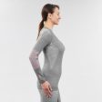 Wedze 900 X-Warm Women s Ski Base Layer Top - Merino Wool - Grey Pink Online now