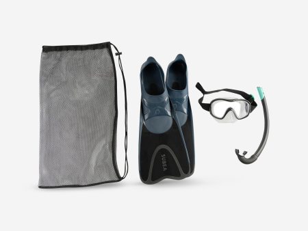 Adult s snorkelling kit, fins, mask, snorkel 100 Online