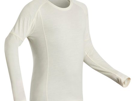 Men s T-shirt Long-sleeved Undyed Merino Wool - MT500 Discount