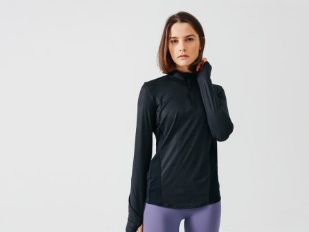 Women s Top Zip Long-Sleeved - Run Dry + Online