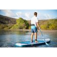 Inflatable Stand-up Paddle Board (Over 80kg) Compact 10ft - White Blue - 100 Supply