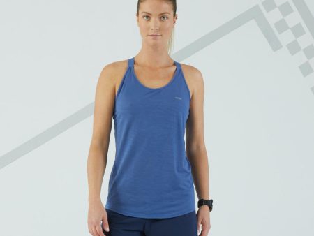 Women’s Running Vest Top w  Built-in Bra - Kiprun Care Storm Blue For Discount