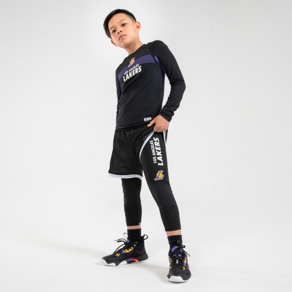 Kids  Basketball 3 4 Leggings 500 - NBA Los Angeles Lakers Black Online now