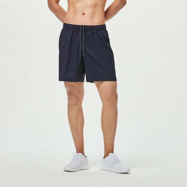 Men s Cardio Fitness Shorts FST 100 - Navy Blue Marl on Sale