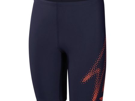 Speedo Boys Boom Placement Jammer - Navy Orange Online now