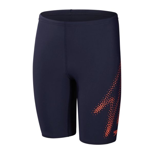 Speedo Boys Boom Placement Jammer - Navy Orange Online now