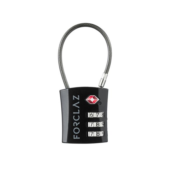 Travelling Trek Cable TSA Code Padlock - Black Online