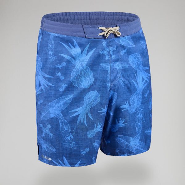 Men s Boardshorts Long - Surfing 100 Blue Sale