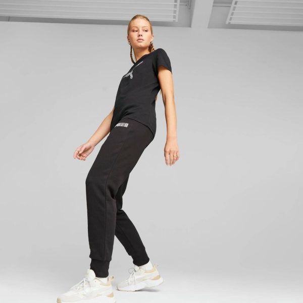 Puma Mass Merchants Style Women s Sweatpants FL - Black on Sale