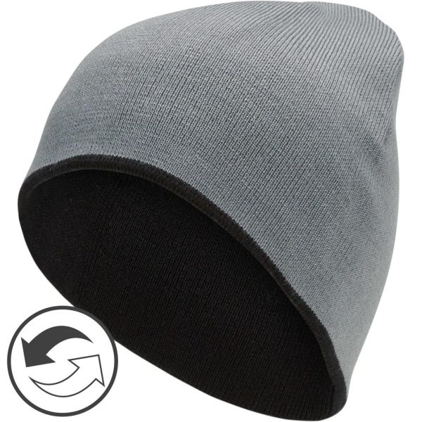 Skiing Reverse Hat - Black Grey Hot on Sale