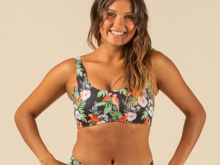 Women s Crop Top w  Removable Cups - Aurely Parrot Supply