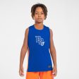 Kids  Sleeveless Basketball Jersey T500 - Blue Supply