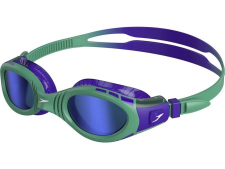 Speedo Junior Futura Biofuse Flexiseal Mirror Goggles - Violet Emerald Blue Discount