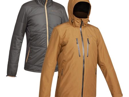 Men s Travel Trekking Jacket 3-in-1 Waterproof -10°C - Travel 500 Online now