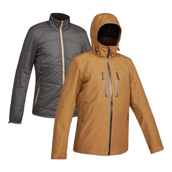 Men s Travel Trekking Jacket 3-in-1 Waterproof -10°C - Travel 500 Online now