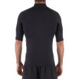 Men’s Surfing T-shirt Thermal Fleece Top Short Sleeve - 900 Black Cheap