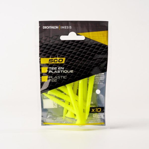 500 Golf Plastic Tees 70mm 10-Pack Supply