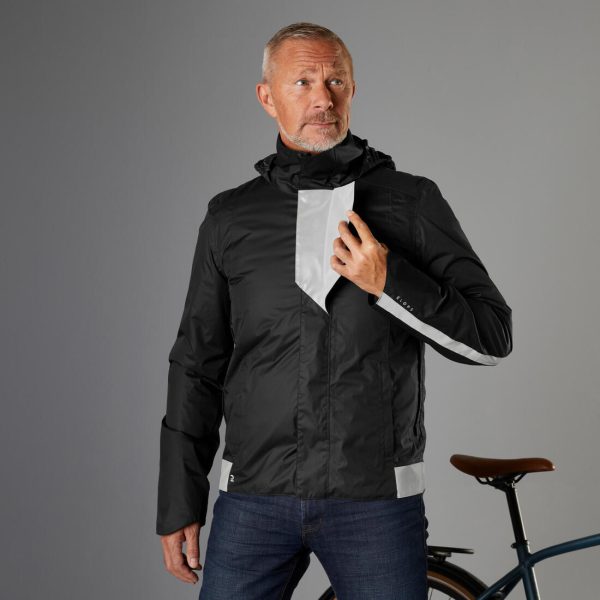 Btwin 540 Men s City Cycling Warm Jacket - Rainproof - Black Supply