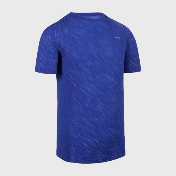 Kid s Running T-shirt Seamless - Kiprun Care Blue Indigo Supply