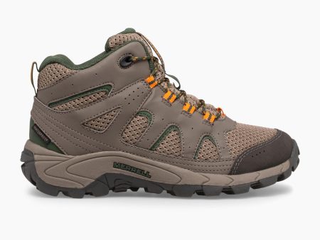 Merrell Oakcreek Mid Lace Waterproof Kids Hiking Shoes Online Sale