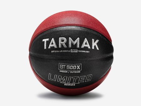 Adult Basketball BT500 Grip Ltd  Size 7 - Red Black Online now