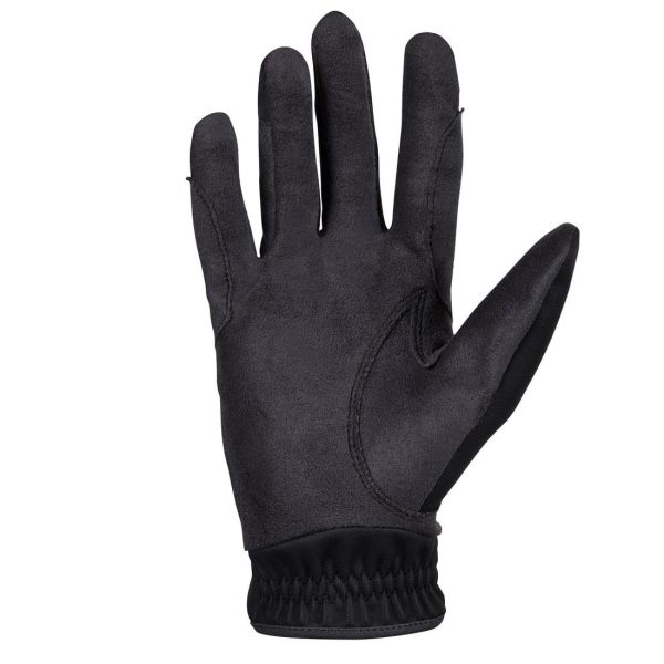 500 Children s Horse Riding Gloves - Black Grey Fashion