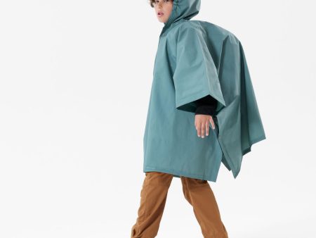 Kid s Hiking Rain Poncho 10L 126-156cm - Blue Green Online Hot Sale