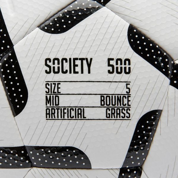 Society 500 5-A-Side Football Size 5 - Black White For Cheap