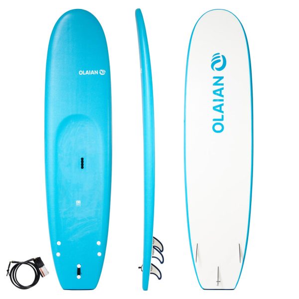 Foam Mini Mal Surfboard 8 2  + Leash & 3 Fins - 100 Online