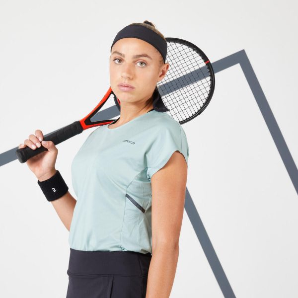 Women s 500 Dry Tennis T-Shirt Crew Neck Online Hot Sale