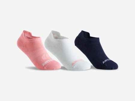 Kids  Low Tennis Socks Tri-Pack RS 160 - Pink White Navy Hot on Sale