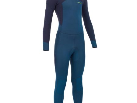 Kid s Full Wetsuit Neoprene 3 2mm - SWS 500TW Blue Black Fashion