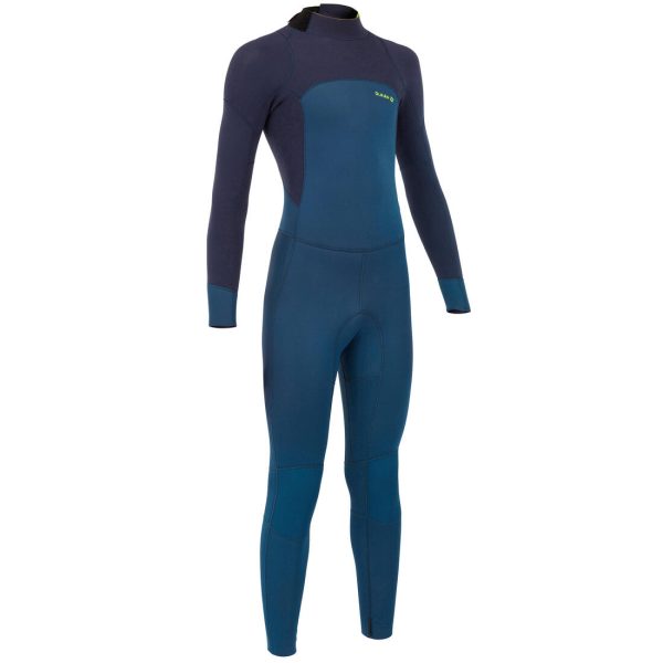 Kid s Full Wetsuit Neoprene 3 2mm - SWS 500TW Blue Black Fashion