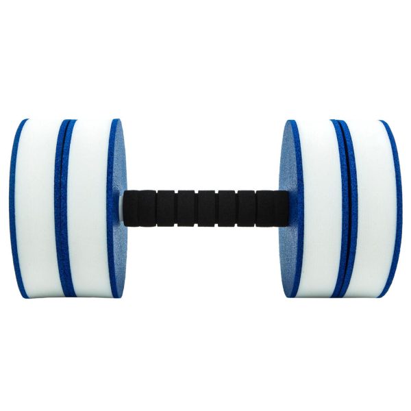 Pair of Foam Aquafit Dumbbells Aquagym blue white Online now