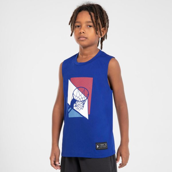 Kids  Sleeveless Basketball Jersey TS500 Fast Online now