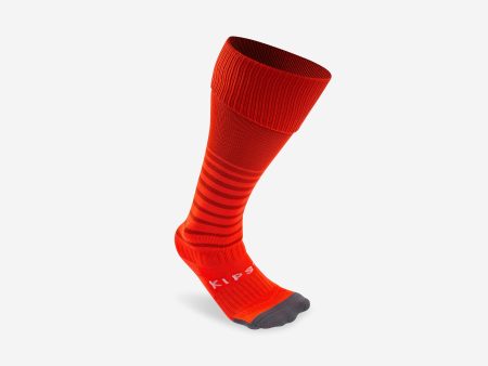 Kids  Football Socks Viralto Club - Red with Stripes For Sale