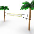 Volleyball & Beach Volleyball Net 4m - BV 100 Yellow Supply