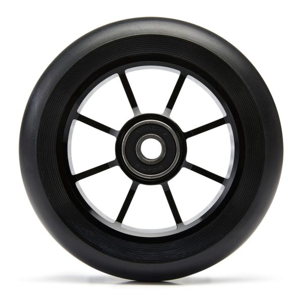 Aluminium PU85A Freestyle Scooter Wheel - Black Frame & Rubber 100mm Online Sale