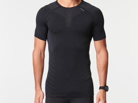 Men’s Breathable Running T-shirt - Kiprun Skincare Black Supply