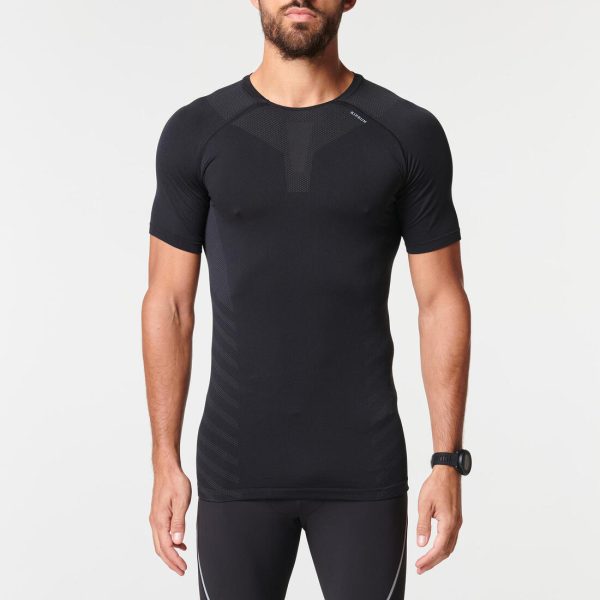 Men’s Breathable Running T-shirt - Kiprun Skincare Black Supply