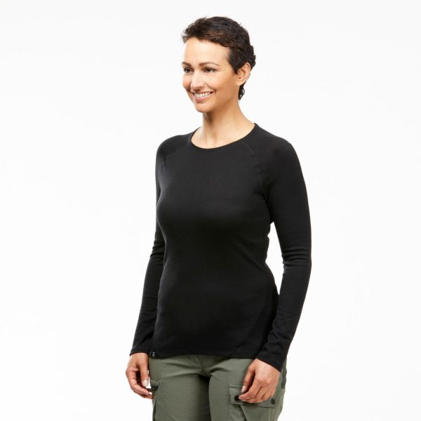 Women’s T-Shirt Long-sleeved 100% Merino Wool - MT500 Online now