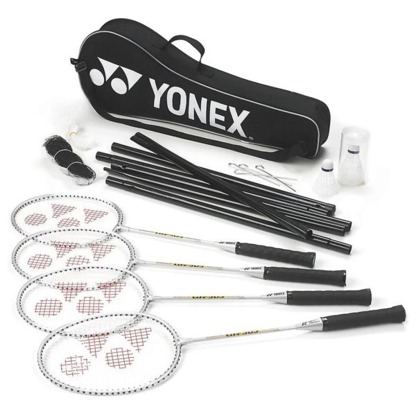 Yonex 4 Player Badminton Racket Net Shuttlecock Bag Set Online Sale